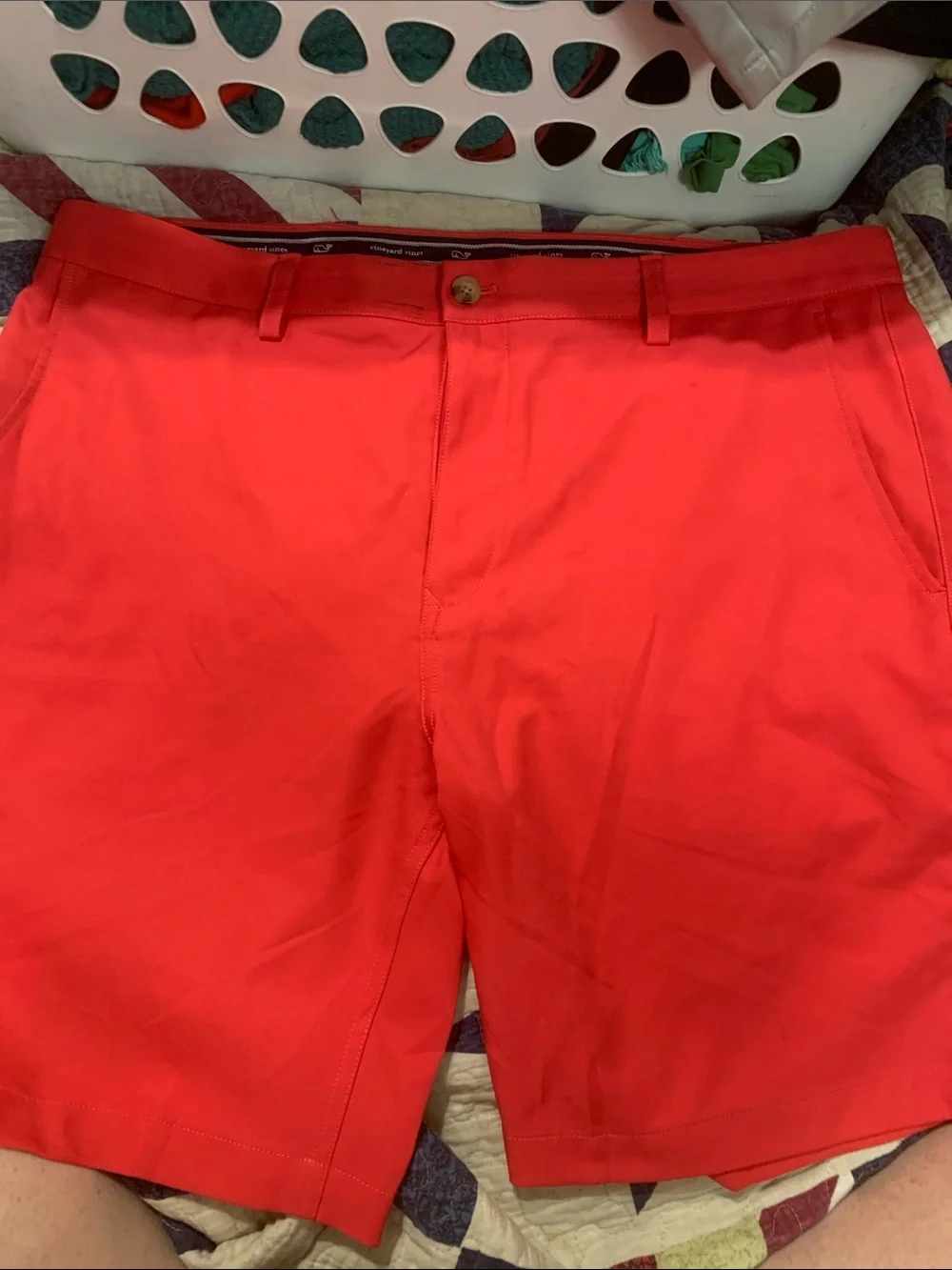 Vineyard Vines Coral Flat Front Shorts